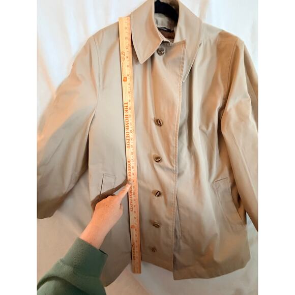 Vintage English Squire Khaki Coat USA Made Lined Trench Car Coat Men’s 42 Short - Picture 7 of 13